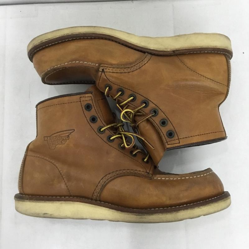 レッドウィング RED WING ブーツ ショートブーツ 875 6インチ クラシックモック 8.5E US：8.5 ロゴ、文字 キャメル / キャメル / メンズ USED 古着 中古 10158832