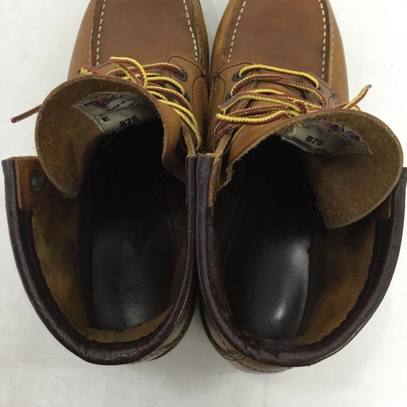 レッドウィング RED WING ブーツ ショートブーツ 875 6インチ クラシックモック 8.5E US：8.5 ロゴ、文字 キャメル / キャメル / メンズ USED 古着 中古 10158832