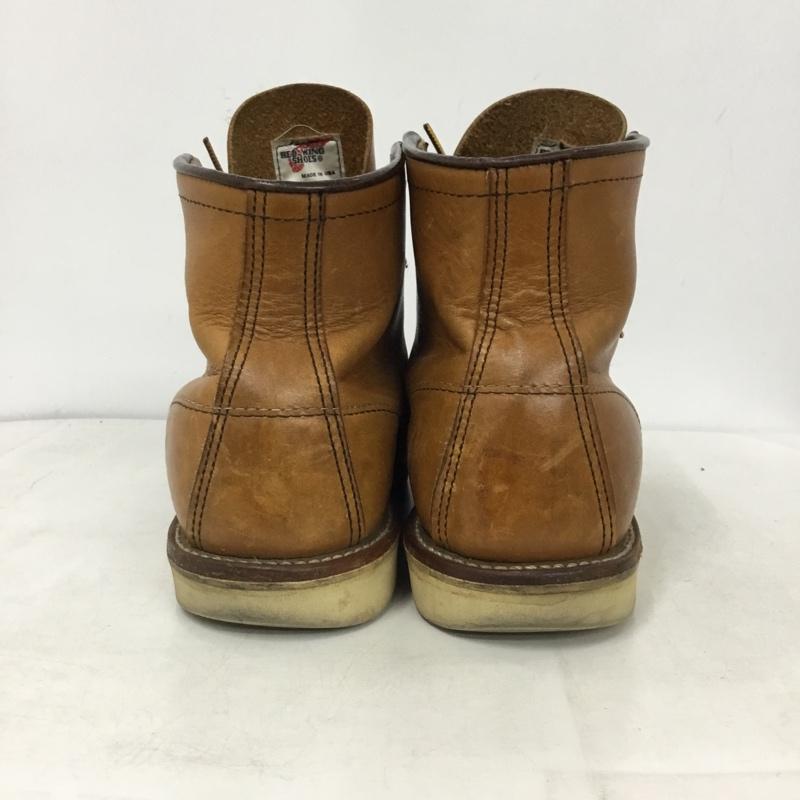 レッドウィング RED WING ブーツ ショートブーツ 875 6インチ クラシックモック 8.5E US：8.5 ロゴ、文字 キャメル / キャメル / メンズ USED 古着 中古 10158832