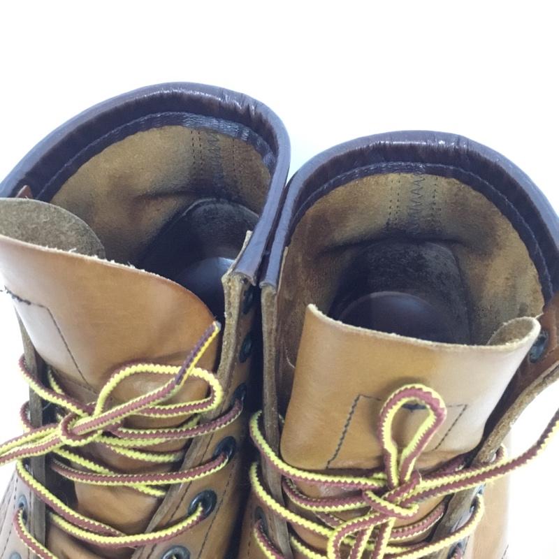 レッドウィング RED WING ブーツ ショートブーツ 875 6インチ クラシックモック 8.5E US：8.5 ロゴ、文字 キャメル / キャメル / メンズ USED 古着 中古 10158832