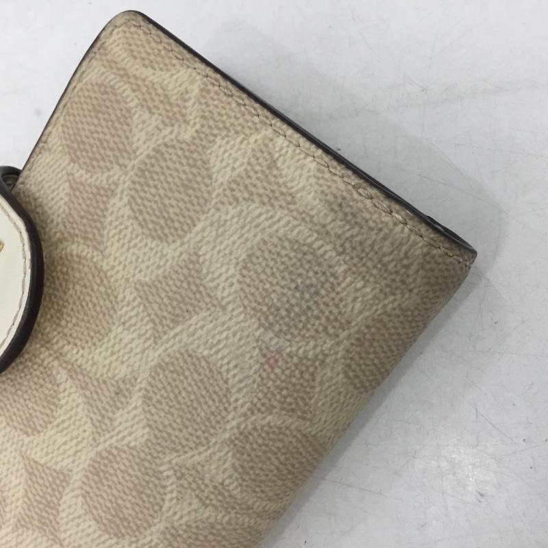 コーチ COACH 財布 二つ折り CW786 ミディアム コーナー ジップ ウォレット シグネチャー キャンバス ロゴ、文字 マルチカラー / マルチカラー / multicolor レディース USED 古着 中古 10158847