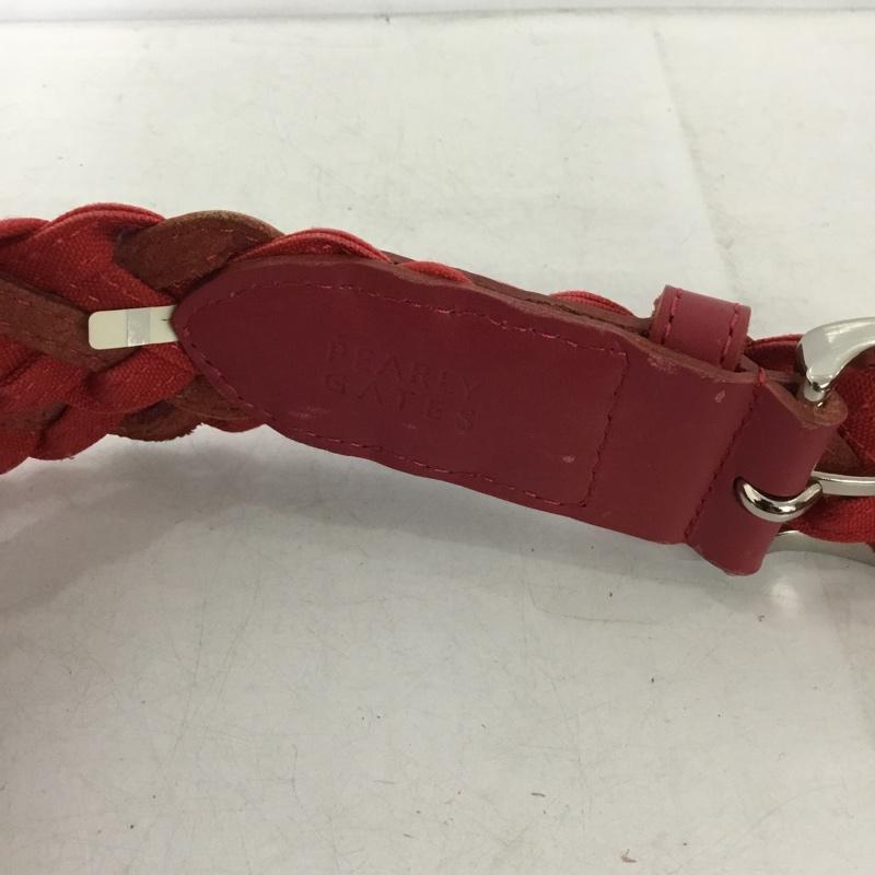 パーリーゲイツ PEARLY GATES ベルト・バックル ベルト メッシュベルト 無地 赤 / レッド / red メンズ USED 古着 中古 10158850