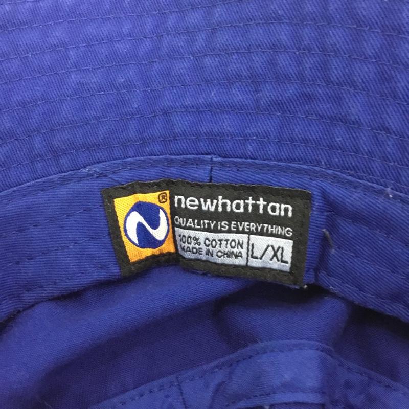 ニューハッタン newhattan 帽子 ハット コットン バケットハット 無地 青 / ブルー / blue メンズ USED 古着 中古 10158851