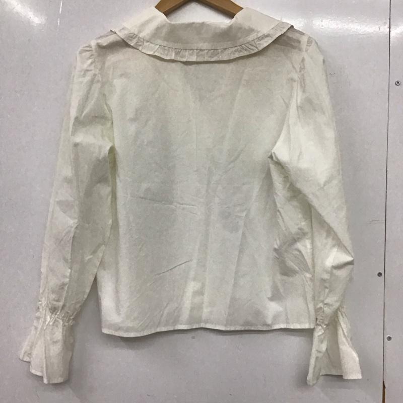 ローリーズファーム LOWRYS FARM シャツ、ブラウス 長袖 テーラーフリルカラーシャツ FREE 無地 白 / ホワイト / white レディース USED 古着 中古 10158861