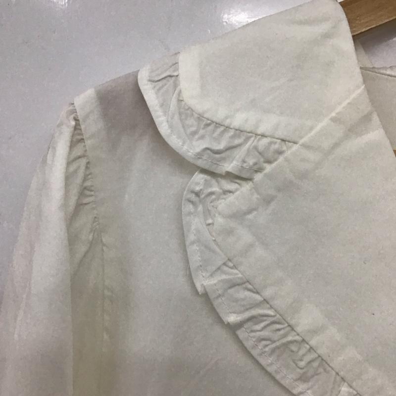 ローリーズファーム LOWRYS FARM シャツ、ブラウス 長袖 テーラーフリルカラーシャツ FREE 無地 白 / ホワイト / white レディース USED 古着 中古 10158861