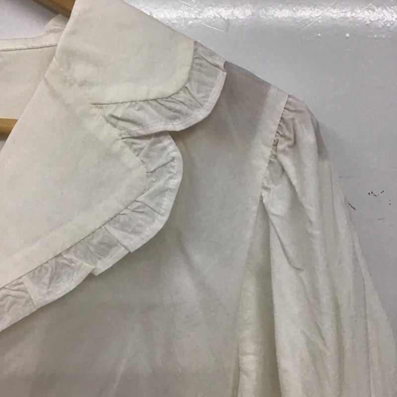 ローリーズファーム LOWRYS FARM シャツ、ブラウス 長袖 テーラーフリルカラーシャツ FREE 無地 白 / ホワイト / white レディース USED 古着 中古 10158861