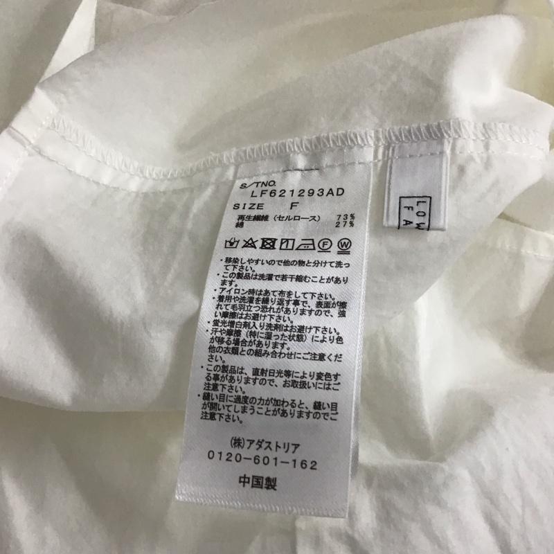 ローリーズファーム LOWRYS FARM シャツ、ブラウス 長袖 テーラーフリルカラーシャツ FREE 無地 白 / ホワイト / white レディース USED 古着 中古 10158861