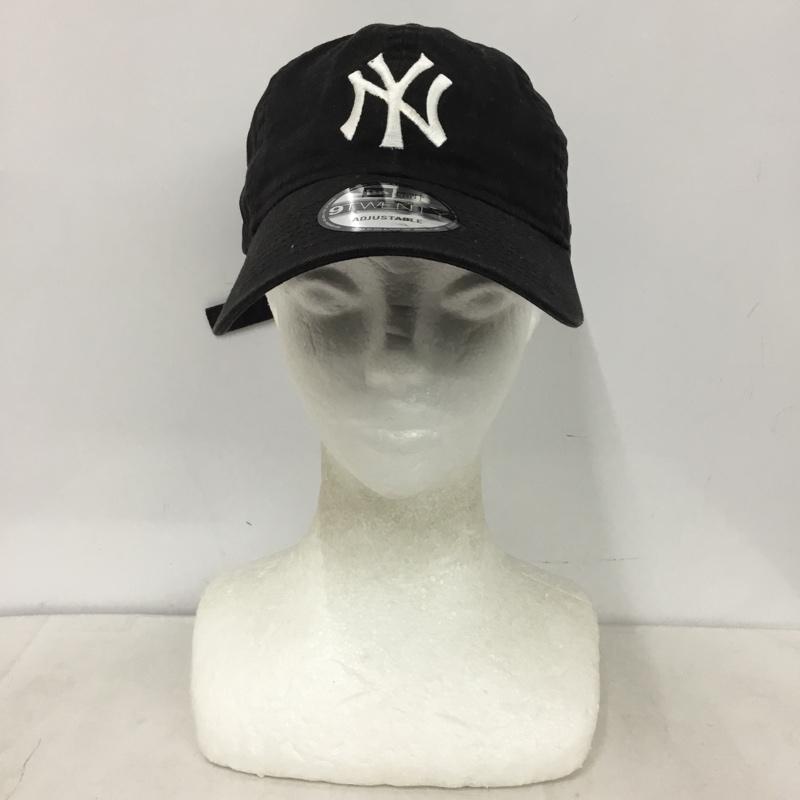 ニューエラ NEW ERA 帽子 キャップ NY ニューヨークヤンキース ロゴ、文字 黒 / ブラック / black メンズ USED 古着 中古 10158862