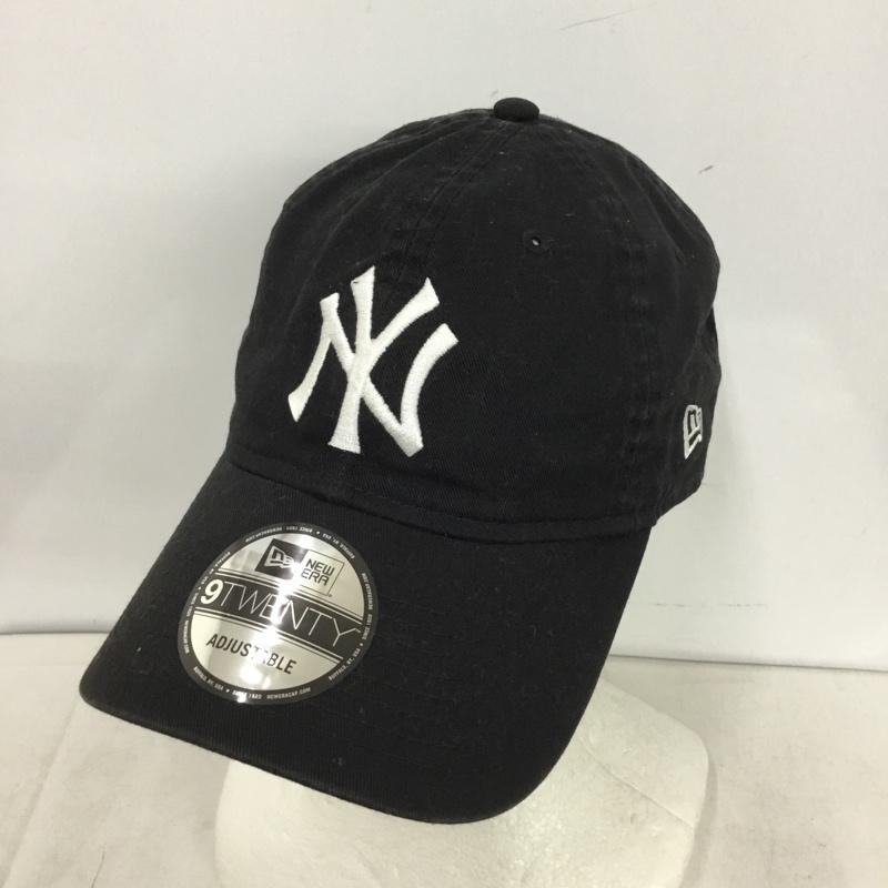 ニューエラ NEW ERA 帽子 キャップ NY ニューヨークヤンキース ロゴ、文字 黒 / ブラック / black メンズ USED 古着 中古 10158862