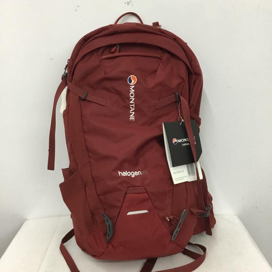 モンテイン MONTANE リュックサック、デイパック リュックサック、デイバッグ HALOGEN25 タグ付き バックパック ロゴ、文字 えんじ / ワインレッド / dark red メンズ USED 古着 中古 10158863