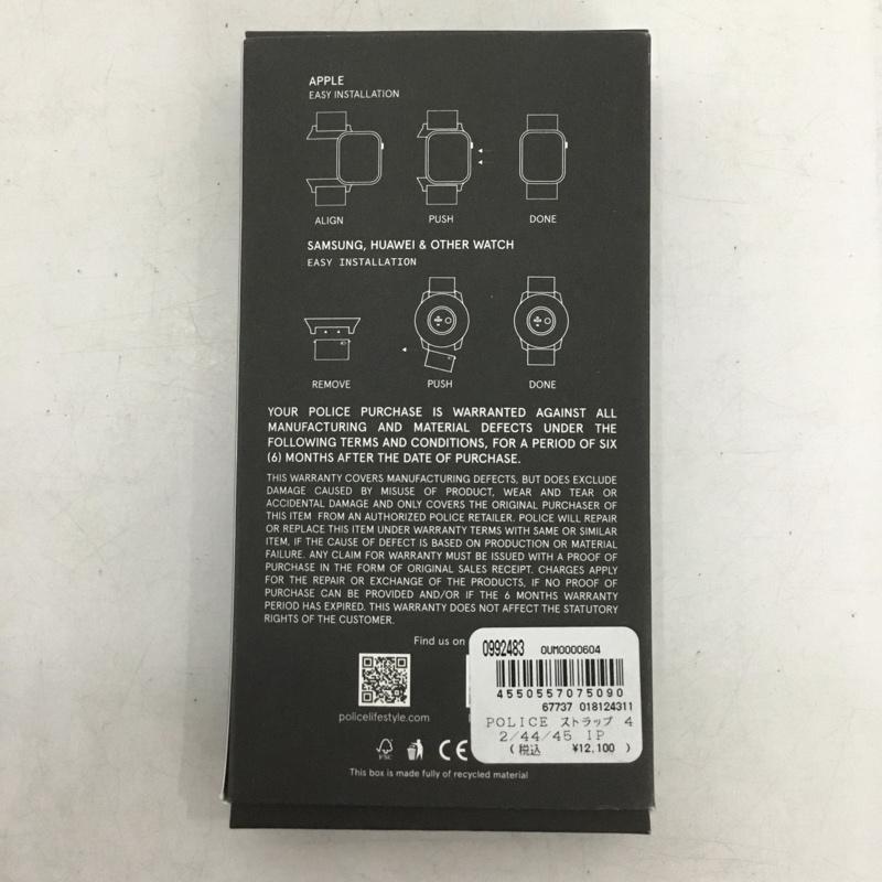 ポリス POLICE ファッション小物 ファッション小物 OUM0000604 Apple Watch用交換バンド ワンポイント 黒 / ブラック / black メンズ USED 古着 中古 10158878