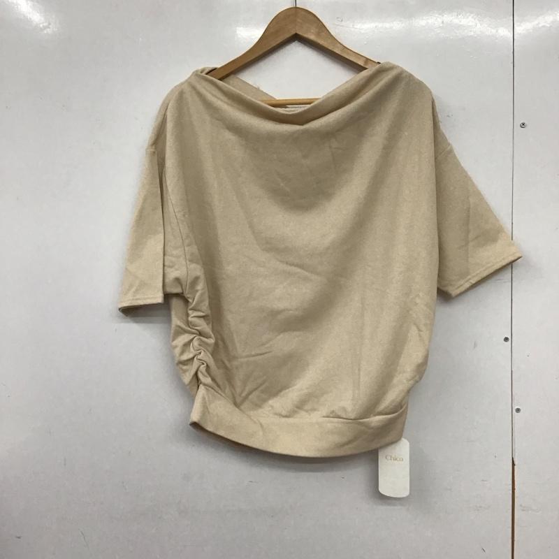 チコ CHICO カットソー 半袖 FREE 無地 ベージュ / ベージュ / beige レディース USED 古着 中古 10158885