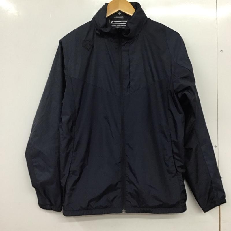 デサント DESCENTE ジャケット、上着 ジャンパー、ブルゾン ジップアップジャケット ナイロンジャケット アウター L ロゴ、文字 紺 / ネイビー / navy メンズ USED 古着 中古 10158886