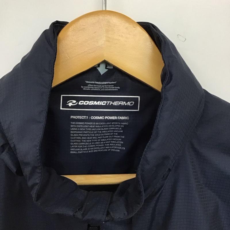 デサント DESCENTE ジャケット、上着 ジャンパー、ブルゾン ジップアップジャケット ナイロンジャケット アウター L ロゴ、文字 紺 / ネイビー / navy メンズ USED 古着 中古 10158886