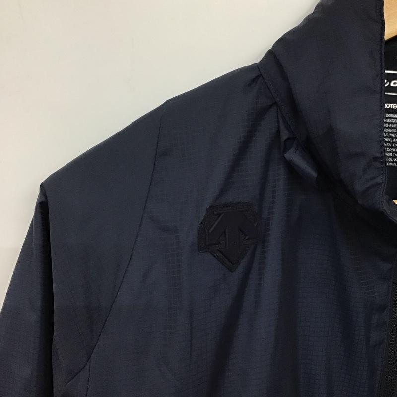デサント DESCENTE ジャケット、上着 ジャンパー、ブルゾン ジップアップジャケット ナイロンジャケット アウター L ロゴ、文字 紺 / ネイビー / navy メンズ USED 古着 中古 10158886