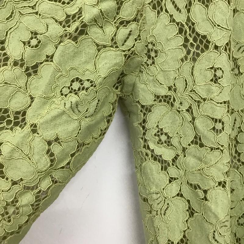 アズールバイマウジー AZUL BY MOUSSY カーディガン 七分袖 250ESC80-569E SCALLOP LACE LONG GOWN タグ付 FREE 無地 薄緑 / ライトグリーン / レディース USED 古着 中古 10158887