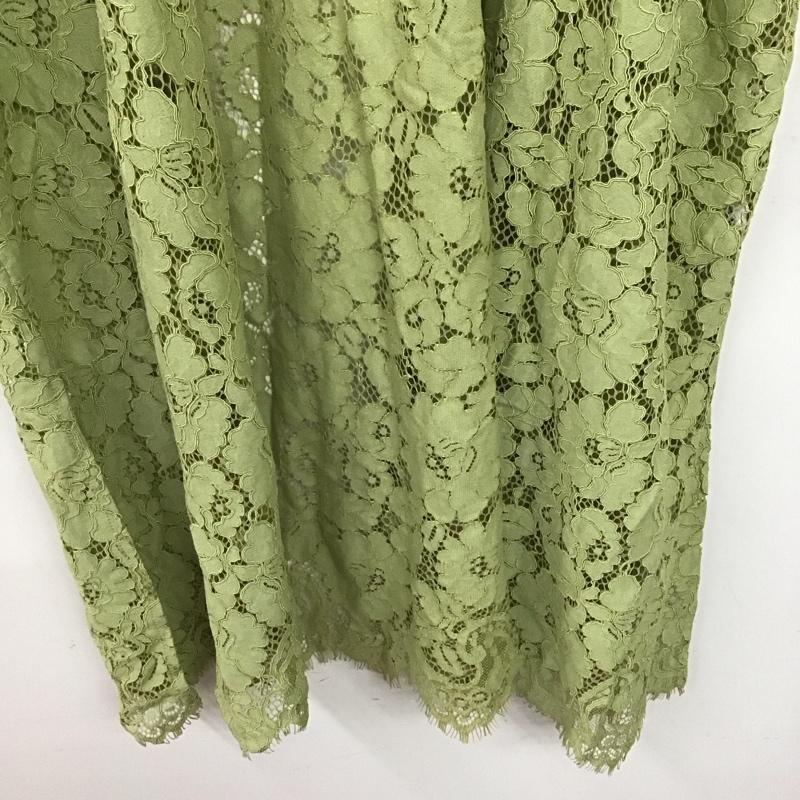 アズールバイマウジー AZUL BY MOUSSY カーディガン 七分袖 250ESC80-569E SCALLOP LACE LONG GOWN タグ付 FREE 無地 薄緑 / ライトグリーン / レディース USED 古着 中古 10158887