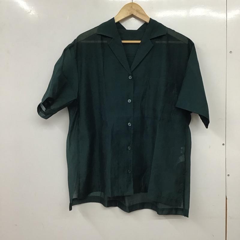アズールバイマウジー AZUL BY MOUSSY シャツ、ブラウス 半袖 250ESB30-570E OPEN COLLOAR SHEER SH FREE 無地 緑 / グリーン / green レディース USED 古着 中古 10158888