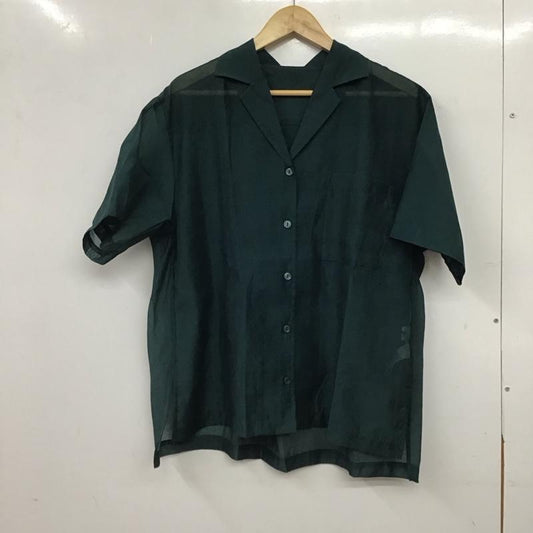 アズールバイマウジー AZUL BY MOUSSY シャツ、ブラウス 半袖 250ESB30-570E OPEN COLLOAR SHEER SH FREE 無地 緑 / グリーン / green レディース USED 古着 中古 10158888