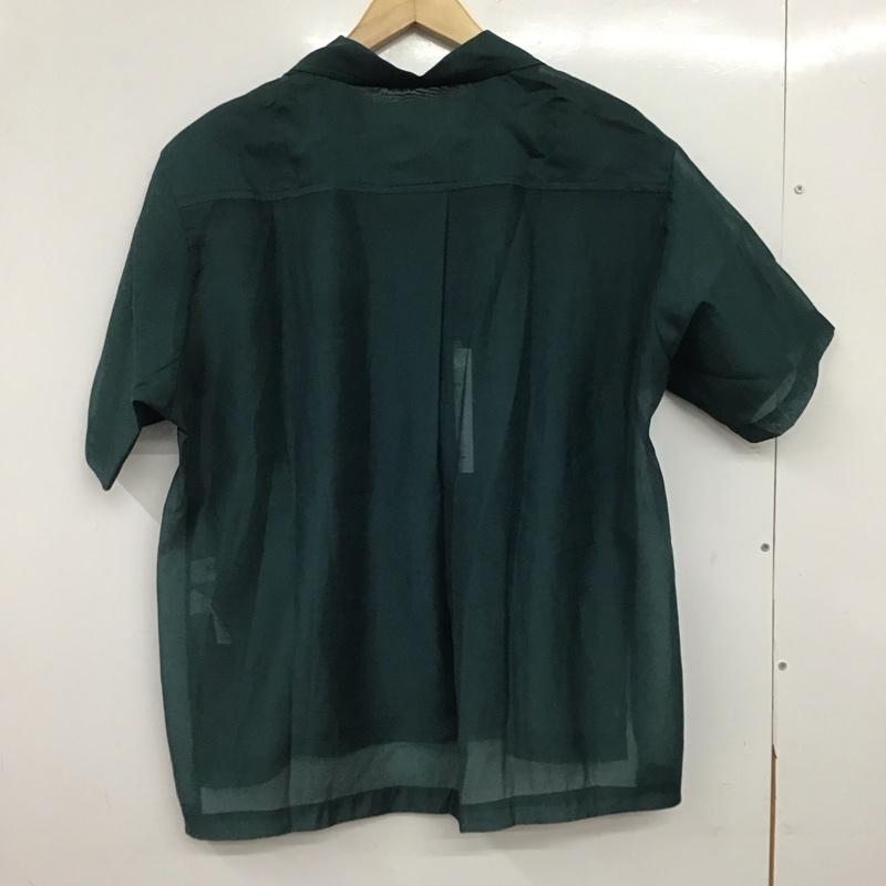 アズールバイマウジー AZUL BY MOUSSY シャツ、ブラウス 半袖 250ESB30-570E OPEN COLLOAR SHEER SH FREE 無地 緑 / グリーン / green レディース USED 古着 中古 10158888