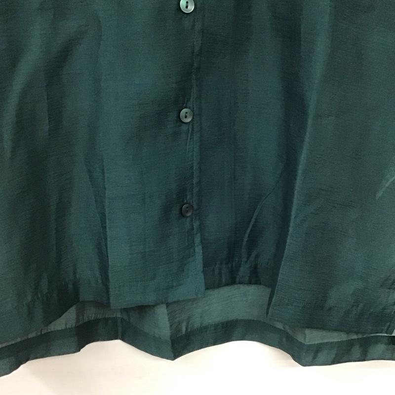 アズールバイマウジー AZUL BY MOUSSY シャツ、ブラウス 半袖 250ESB30-570E OPEN COLLOAR SHEER SH FREE 無地 緑 / グリーン / green レディース USED 古着 中古 10158888