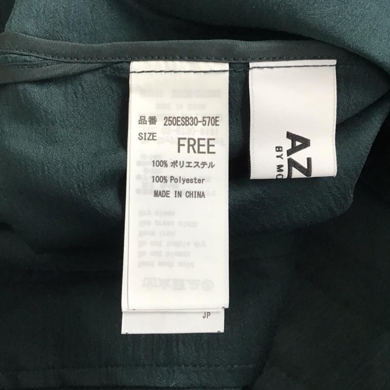 アズールバイマウジー AZUL BY MOUSSY シャツ、ブラウス 半袖 250ESB30-570E OPEN COLLOAR SHEER SH FREE 無地 緑 / グリーン / green レディース USED 古着 中古 10158888