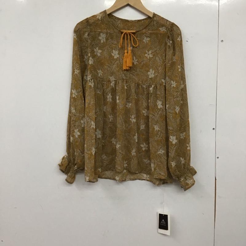 アズールバイマウジー AZUL BY MOUSSY カットソー 長袖 250BSZ30-510c 楊柳シフォンプリントスキッパー S 総柄 橙 / オレンジ / orange レディース USED 古着 中古 10158890
