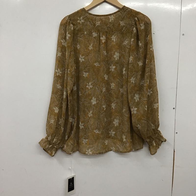 アズールバイマウジー AZUL BY MOUSSY カットソー 長袖 250BSZ30-510c 楊柳シフォンプリントスキッパー S 総柄 橙 / オレンジ / orange レディース USED 古着 中古 10158890
