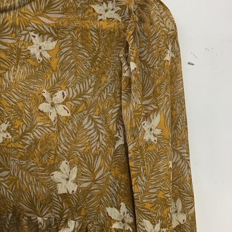 アズールバイマウジー AZUL BY MOUSSY カットソー 長袖 250BSZ30-510c 楊柳シフォンプリントスキッパー S 総柄 橙 / オレンジ / orange レディース USED 古着 中古 10158890