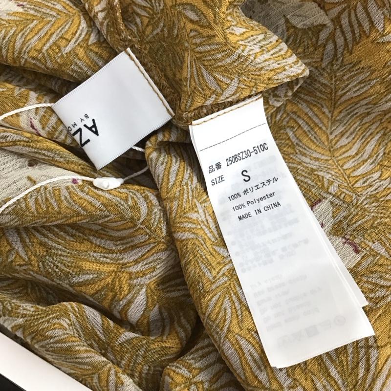 アズールバイマウジー AZUL BY MOUSSY カットソー 長袖 250BSZ30-510c 楊柳シフォンプリントスキッパー S 総柄 橙 / オレンジ / orange レディース USED 古着 中古 10158890