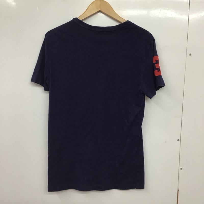 ポロラルフローレン POLO RALPH LAUREN Tシャツ 半袖 半袖カットソー プリントTシャツ クルーネックカットソー S ロゴ、文字 紺 / ネイビー / navy メンズ USED 古着 中古 10158892