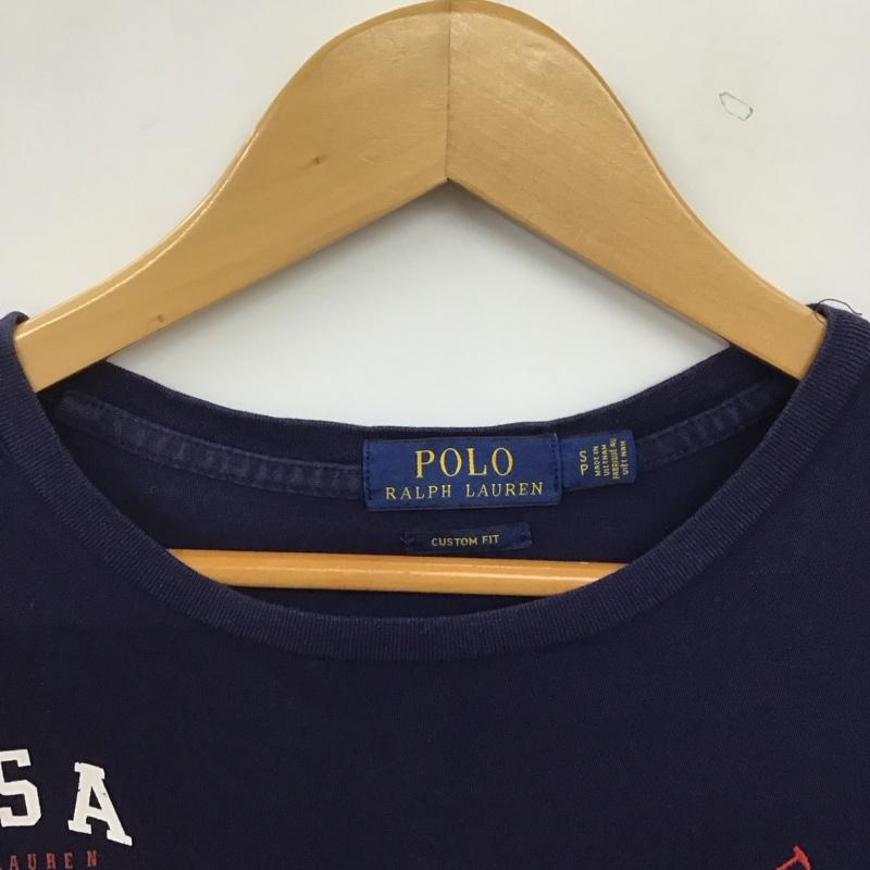 ポロラルフローレン POLO RALPH LAUREN Tシャツ 半袖 半袖カットソー プリントTシャツ クルーネックカットソー S ロゴ、文字 紺 / ネイビー / navy メンズ USED 古着 中古 10158892