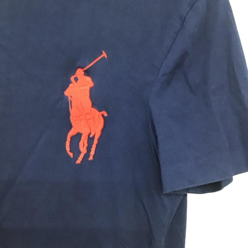 ポロラルフローレン POLO RALPH LAUREN Tシャツ 半袖 半袖カットソー プリントTシャツ クルーネックカットソー S ロゴ、文字 紺 / ネイビー / navy メンズ USED 古着 中古 10158892