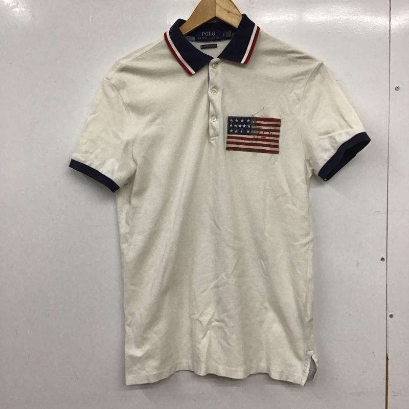 ポロラルフローレン POLO RALPH LAUREN ポロシャツ 半袖 S ロゴ、文字 白 / ホワイト / white メンズ USED 古着 中古 10158893