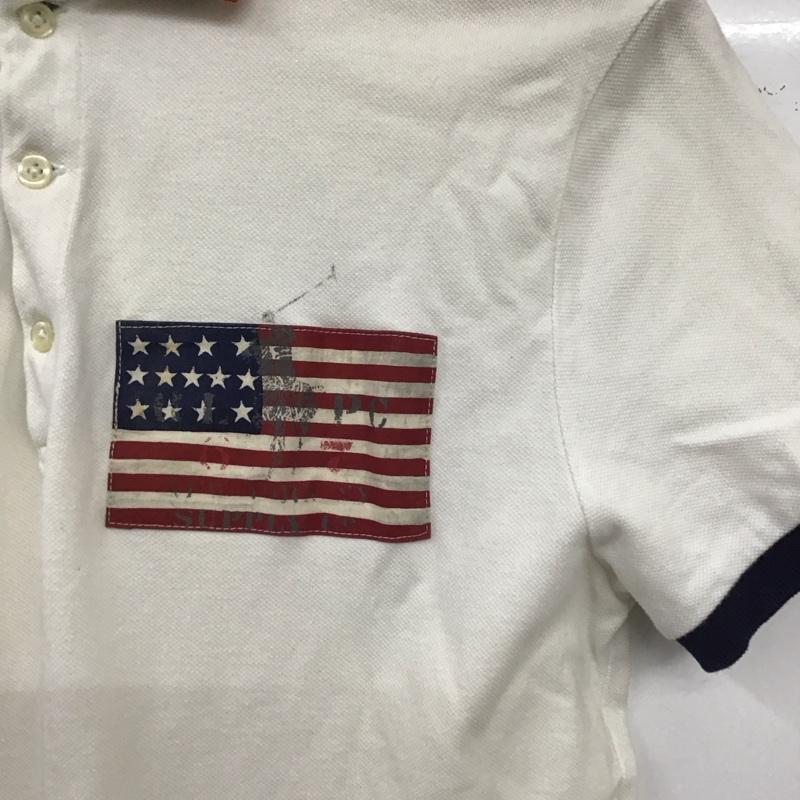ポロラルフローレン POLO RALPH LAUREN ポロシャツ 半袖 S ロゴ、文字 白 / ホワイト / white メンズ USED 古着 中古 10158893
