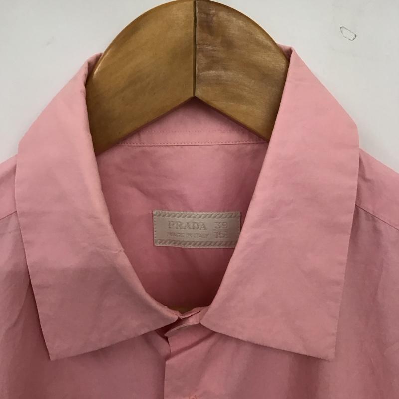 プラダ PRADA シャツ、ブラウス 半袖 半袖シャツ 無地シャツ 無地 桃 / ピンク / pink メンズ USED 古着 中古 10158895