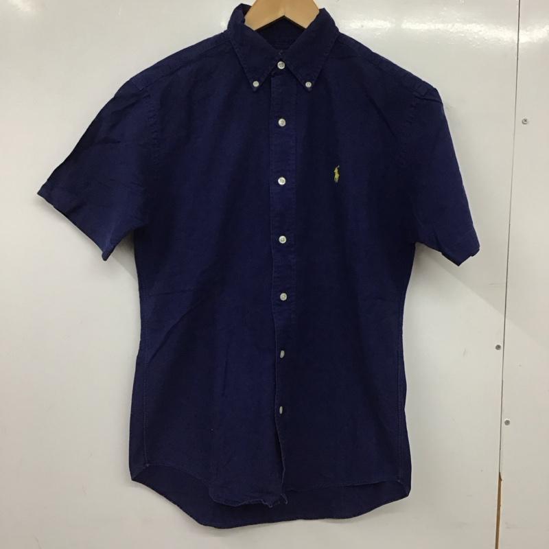 ラルフローレン RALPHLAUREN シャツ、ブラウス 半袖 半袖シャツ 無地シャツ ポケットシャツ M ロゴ、文字 紺 / ネイビー / navy メンズ USED 古着 中古 10158896