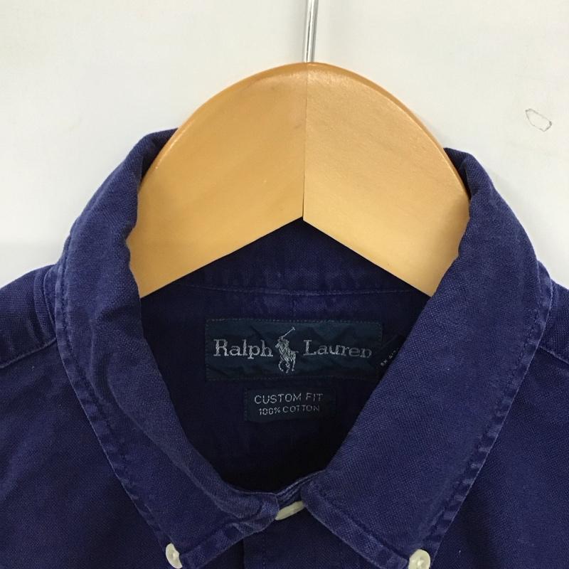 ラルフローレン RALPHLAUREN シャツ、ブラウス 半袖 半袖シャツ 無地シャツ ポケットシャツ M ロゴ、文字 紺 / ネイビー / navy メンズ USED 古着 中古 10158896