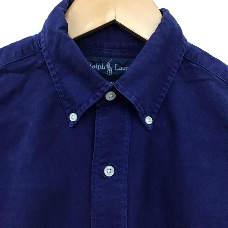 ラルフローレン RALPHLAUREN シャツ、ブラウス 半袖 半袖シャツ 無地シャツ ポケットシャツ M ロゴ、文字 紺 / ネイビー / navy メンズ USED 古着 中古 10158896
