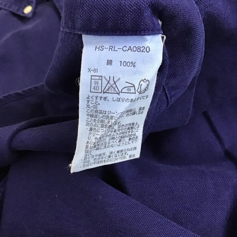 ラルフローレン RALPHLAUREN シャツ、ブラウス 半袖 半袖シャツ 無地シャツ ポケットシャツ M ロゴ、文字 紺 / ネイビー / navy メンズ USED 古着 中古 10158896