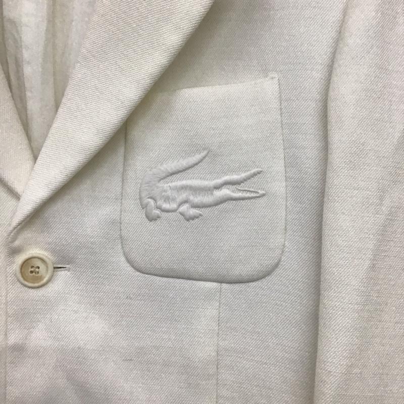 ラコステ LACOSTE ジャケット、上着 ジャケット、ブレザー カジュアルジャケット アウター カラージャケット 48 無地 アイボリー / アイボリー / メンズ USED 古着 中古 10158904