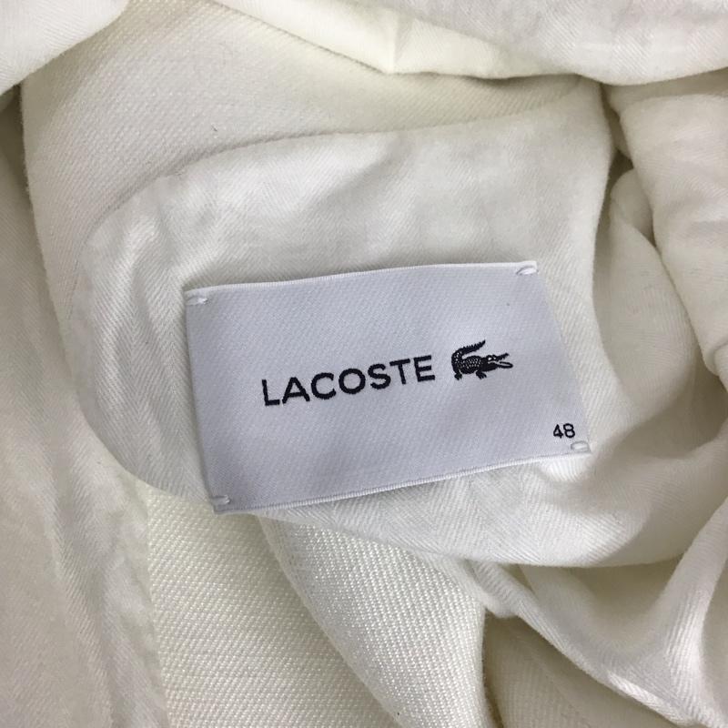 ラコステ LACOSTE ジャケット、上着 ジャケット、ブレザー カジュアルジャケット アウター カラージャケット 48 無地 アイボリー / アイボリー / メンズ USED 古着 中古 10158904
