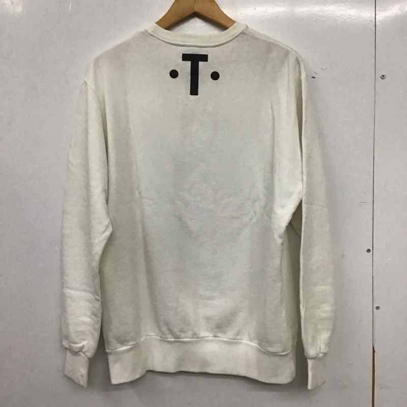 ワンティーシャツ ONE・T・SHIRT. トレーナー 長袖 長袖トレーナー スウェット クルーネック プルオーバー S プリント 白 / ホワイト / white メンズ USED 古着 中古 10158906