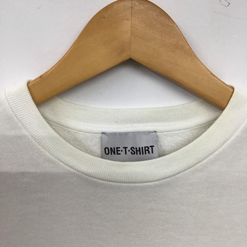 ワンティーシャツ ONE・T・SHIRT. トレーナー 長袖 長袖トレーナー スウェット クルーネック プルオーバー S プリント 白 / ホワイト / white メンズ USED 古着 中古 10158906