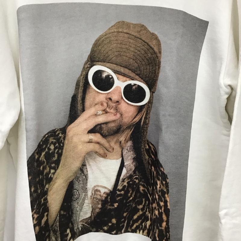 ワンティーシャツ ONE・T・SHIRT. トレーナー 長袖 長袖トレーナー スウェット クルーネック プルオーバー S プリント 白 / ホワイト / white メンズ USED 古着 中古 10158906