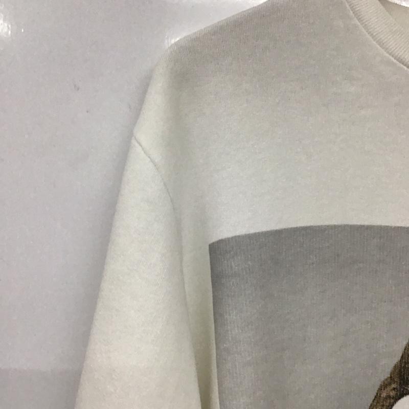 ワンティーシャツ ONE・T・SHIRT. トレーナー 長袖 長袖トレーナー スウェット クルーネック プルオーバー S プリント 白 / ホワイト / white メンズ USED 古着 中古 10158906