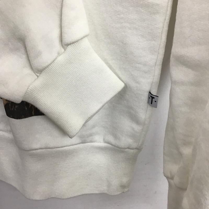 ワンティーシャツ ONE・T・SHIRT. トレーナー 長袖 長袖トレーナー スウェット クルーネック プルオーバー S プリント 白 / ホワイト / white メンズ USED 古着 中古 10158906
