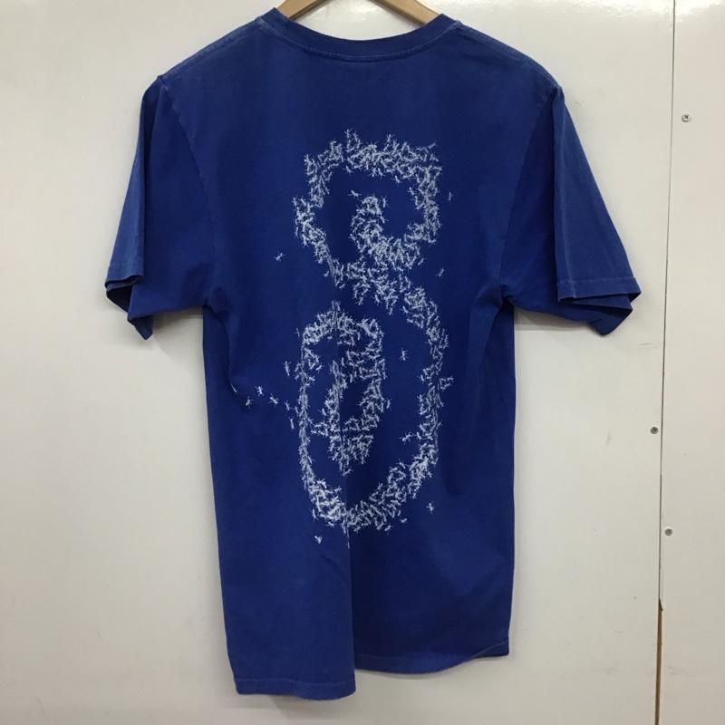 ステューシー STUSSY Tシャツ 半袖 半袖カットソー プリントTシャツ クルーネックカットソー S ロゴ、文字 青 / ブルー / blue メンズ USED 古着 中古 10158907