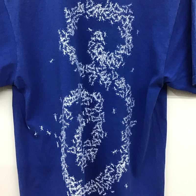 ステューシー STUSSY Tシャツ 半袖 半袖カットソー プリントTシャツ クルーネックカットソー S ロゴ、文字 青 / ブルー / blue メンズ USED 古着 中古 10158907
