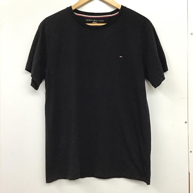 トミーヒルフィガー TOMMY HILFIGER Tシャツ 半袖 半袖カットソー プリントTシャツ クルーネックカットソー M ロゴ、文字 黒 / ブラック / black メンズ USED 古着 中古 10158912